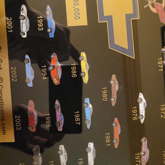 Corvette 50th anniversary pin set 1953-2004 GM In Frame #55 Limited Ed. Rare!! - Picture 5 of 9